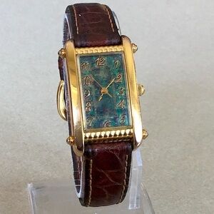 1994 FOSSIL ART DECO ABALONE WATCH DR-2051